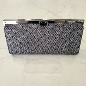 Jimmy Choo "Camille" Diamond Mesh Fabric Clutch